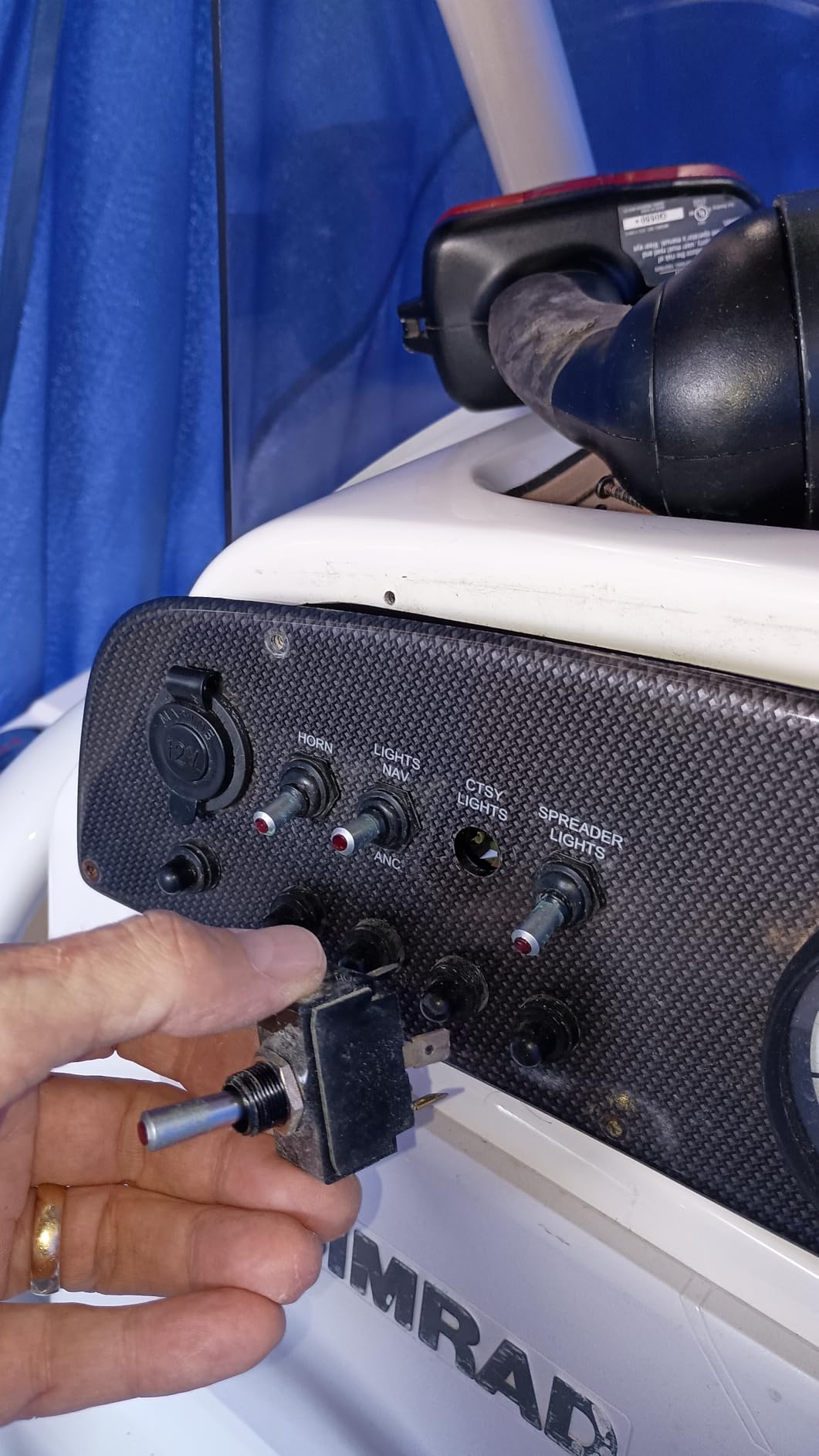 12V Marine Toggle Rocker Switch Kit, Genuine OEM Carling Marine Grade SPST On-Off Maintained, Red Lighted 15A Heavy Duty 3-Pin Panel Sealed for Boat Dash & Automotive customer photo 2