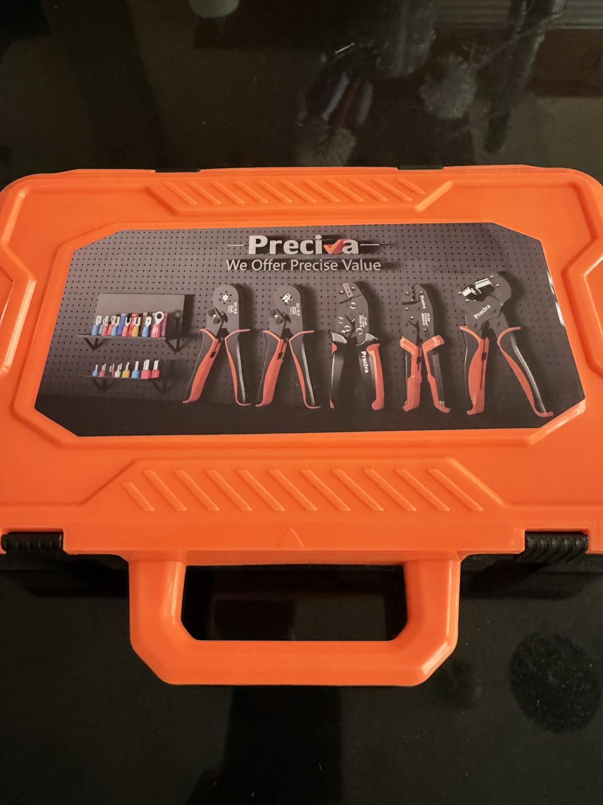 Preciva Ferrule Crimping Tool Kit with Portable Suitcase, Square Crimping Pliers for AWG 28-5 Ratchet Crimper with 1300 PCS Single & Dual Ferrule Connectors customer photo 2