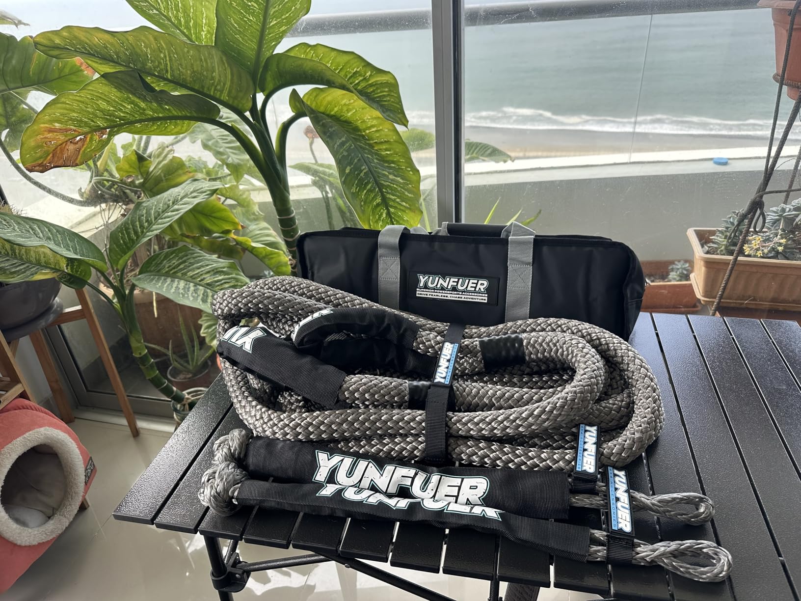 Heavy-Duty Kinetic Recovery Rope Kit - 56,000lbs, 1.26in x 30ft - Includes 2 Ultra-Strong UHMWPE Soft Shackles - 35%+ Elasticity for Off-Road Recovery, Towing & Emergency Use (Reflective) customer photo 1