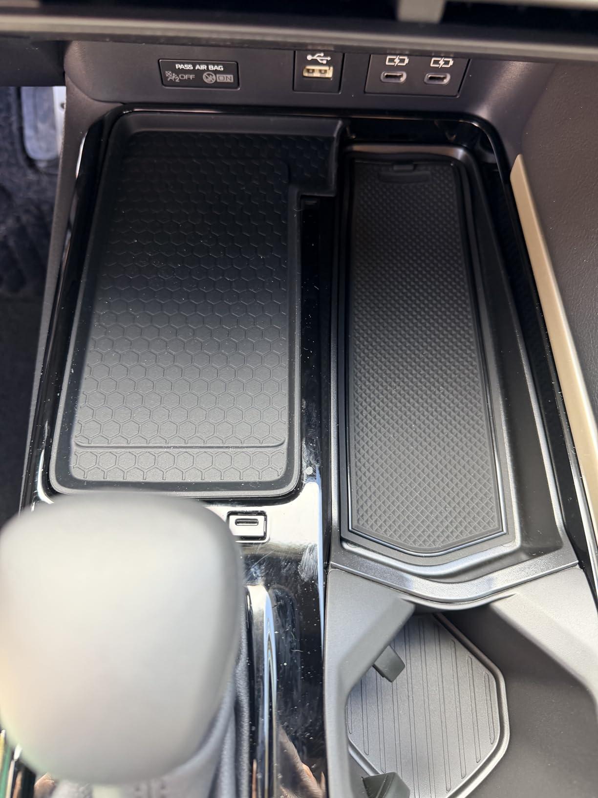 TOPINSTALL 2026 Wireless Charging Non-Slip Mat Compatible with 2025 2026 Toyota Camry, Black Silicone Protective Pad Center Console Liner for Camry Accessories customer photo 2