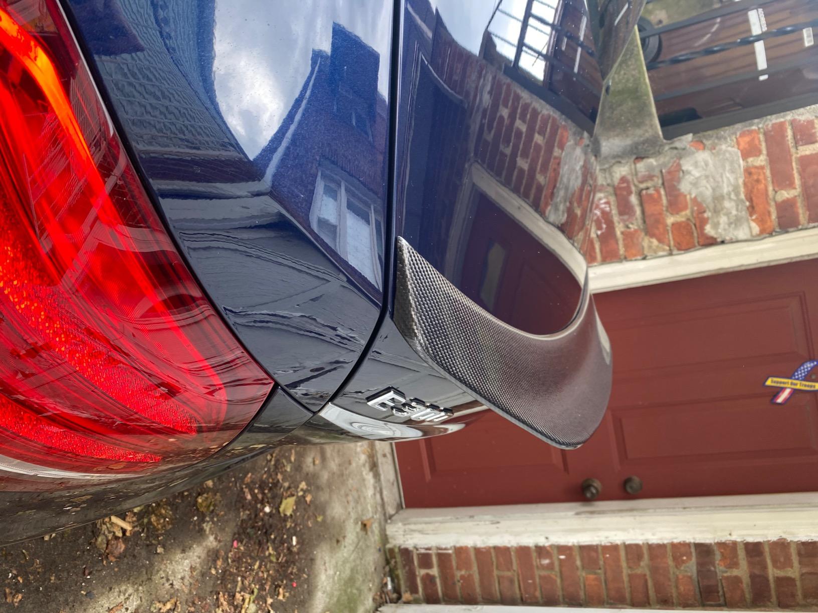 AeroBon Real Carbon Fiber Trunk Spoiler Compatible with 2017-2023 Mercedes Benz E Class W213 Sedan Spoiler (H Style) High Kick customer photo 2