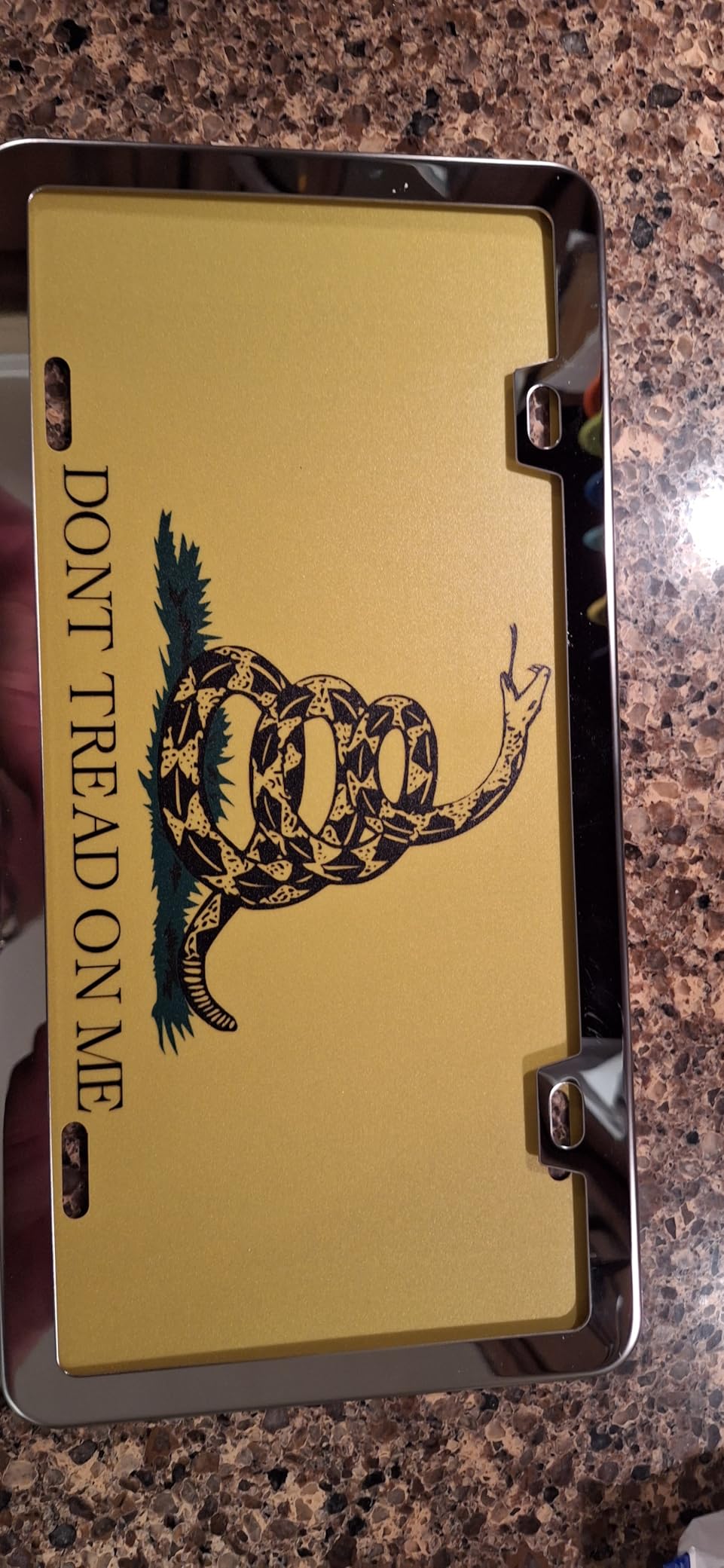 Polished Mirror Chrome Silver Thin License Plate Frames - 2 Pack, Car Wash Proof Stainless Steel, Rust-Free, Rattle-Free, Slim 2 Hole customer photo 2