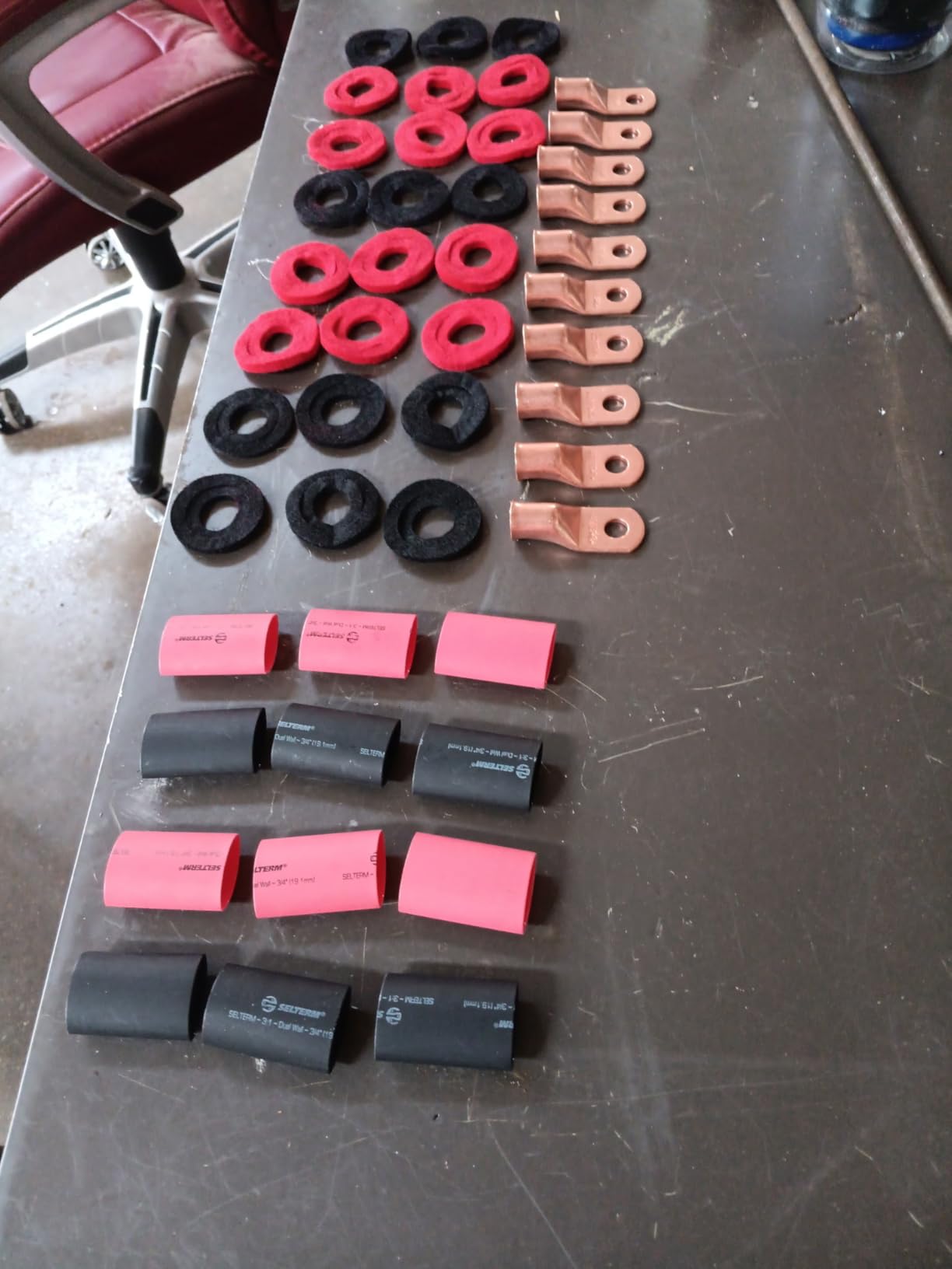 BESULEN 10PCS Car Battery Post Terminal Shims, Auto Lead Terminal Shim Caps with 12 Piece Washers for Top Post Battery Post Ends Repair, Universal for Vehicles, SUV, Truck, RV, Boat customer photo 1