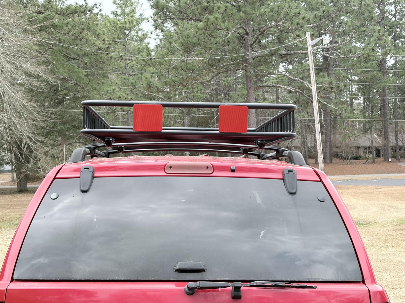 46 in x 36 in Universal Roof Rack Carrier Basket, 200 LBS Capacity Rooftop Cargo Rack, Car Top Luggage Holder Basket Heavy Duty for SUVs, Trucks, Vehicles customer photo 2