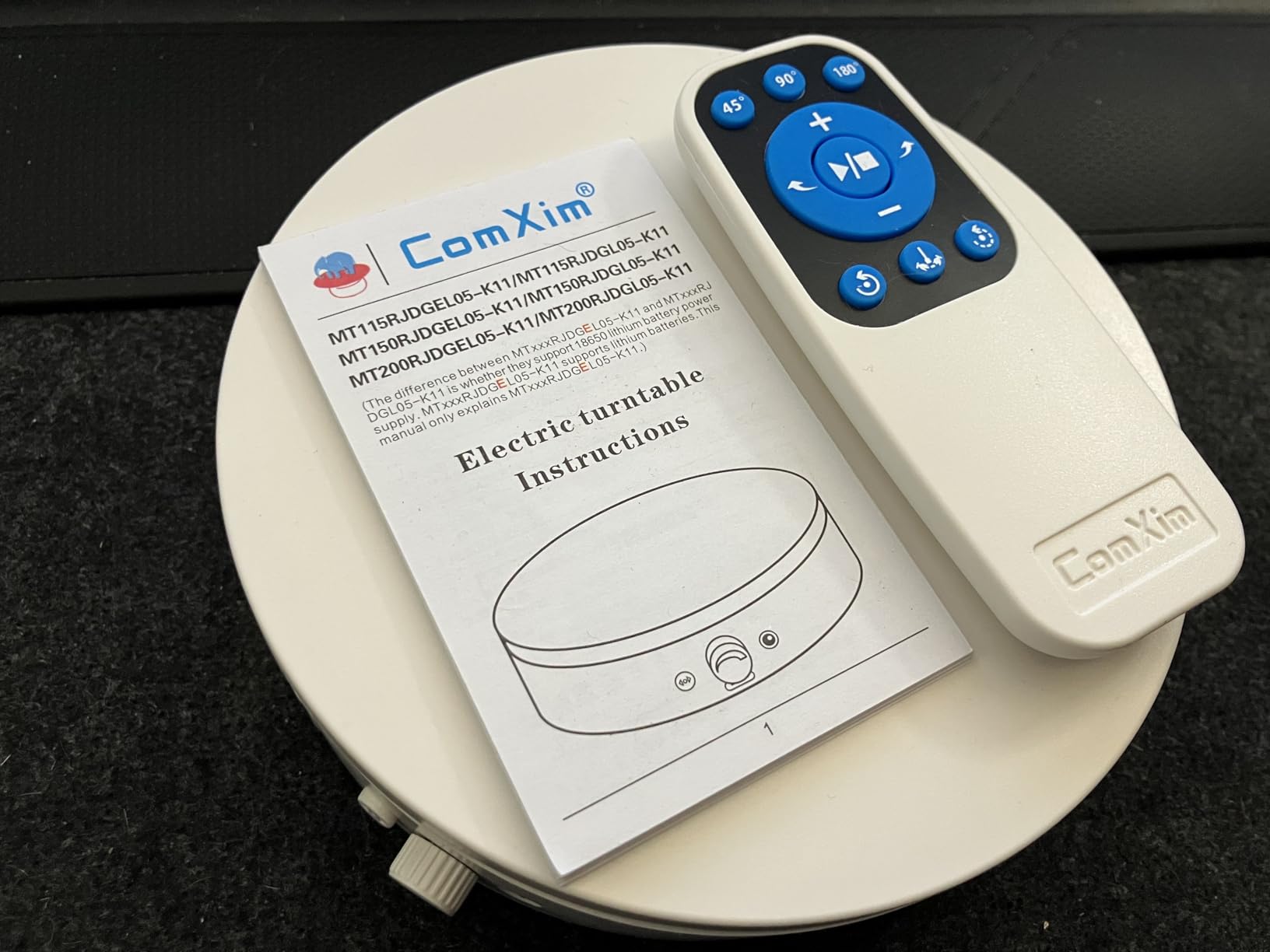 Motorized Rotating Display Stand with Remote, 7.87in 360 Electric Turntable for Display,Photography,3D Scanner Models, Motorized Lazy Susan and Photography Turntable Control Angle/Speed,Step/Swing/Continuous Rotation customer photo 2