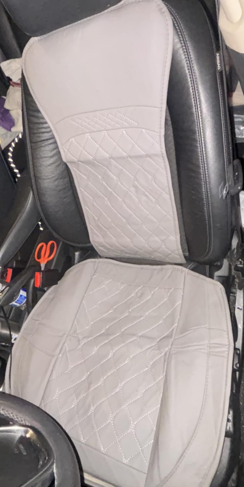 Front Car Seat Covers for Buick, Leather Waterproof Seat Protector Custom Fit Buick Enclave Encore GX Envision Regal Lacrosse Lucerne Verano, 2 Pack, Black customer photo 1