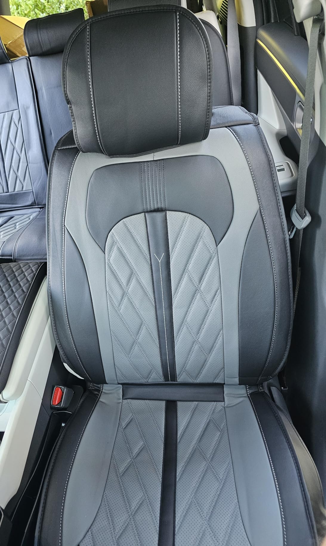 TTX LIGHTING Seat Covers Fit for Subaru Forester 2007-2026 Seat Covers Full Set Car Seat Covers Faux Leather Breathable Waterproof Car Seat Protector (5 Seats, Black&Grey) customer photo 1
