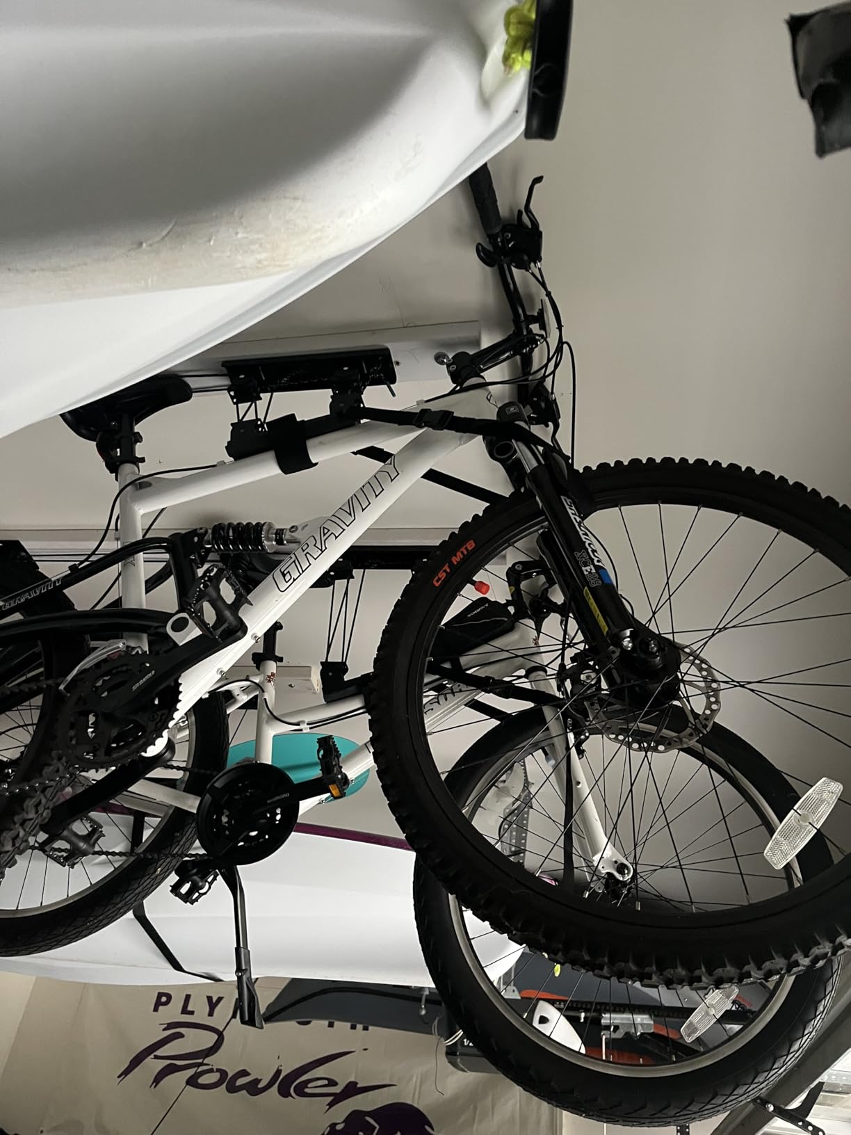 StoreYourBoard Bike Hoist for Garage Ceiling, Pulley Lift System, No Slip | Bike Pulley System for Garage, Bike Lift, Ebike Hoist, 4 to 1 Pulley, Fits All Garage Heights customer photo 2