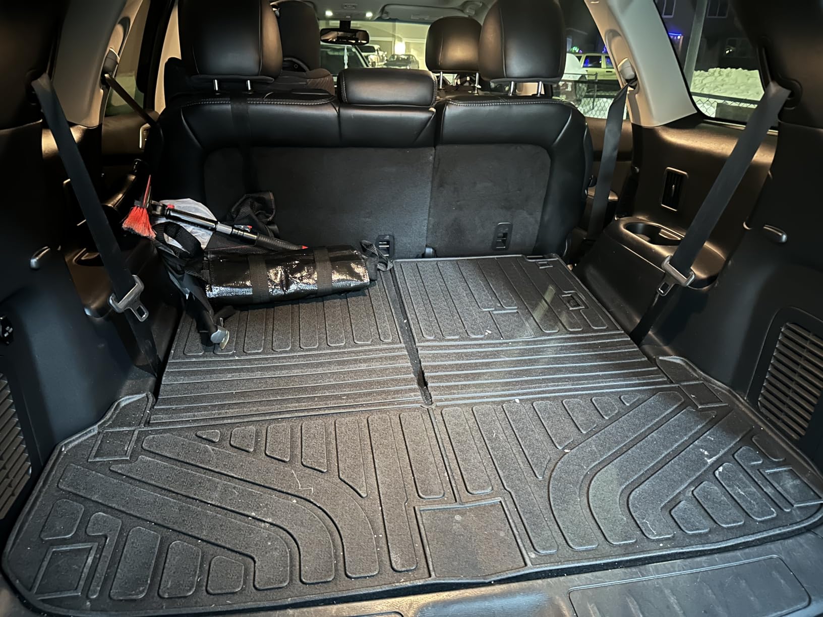 powoq 7 Seats Cargo Mat Compatible with 2013-2020 Nissan Pathfinder Trunk Mat 13 Infiniti JX35 Cargo Liner 14-20 Infiniti QX60 TPE Trunk Liner customer photo 1