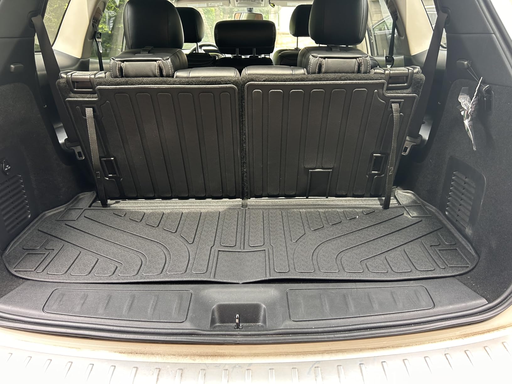 powoq 7 Seats Cargo Mat Compatible with 2013-2020 Nissan Pathfinder Trunk Mat 13 Infiniti JX35 Cargo Liner 14-20 Infiniti QX60 TPE Trunk Liner customer photo 2