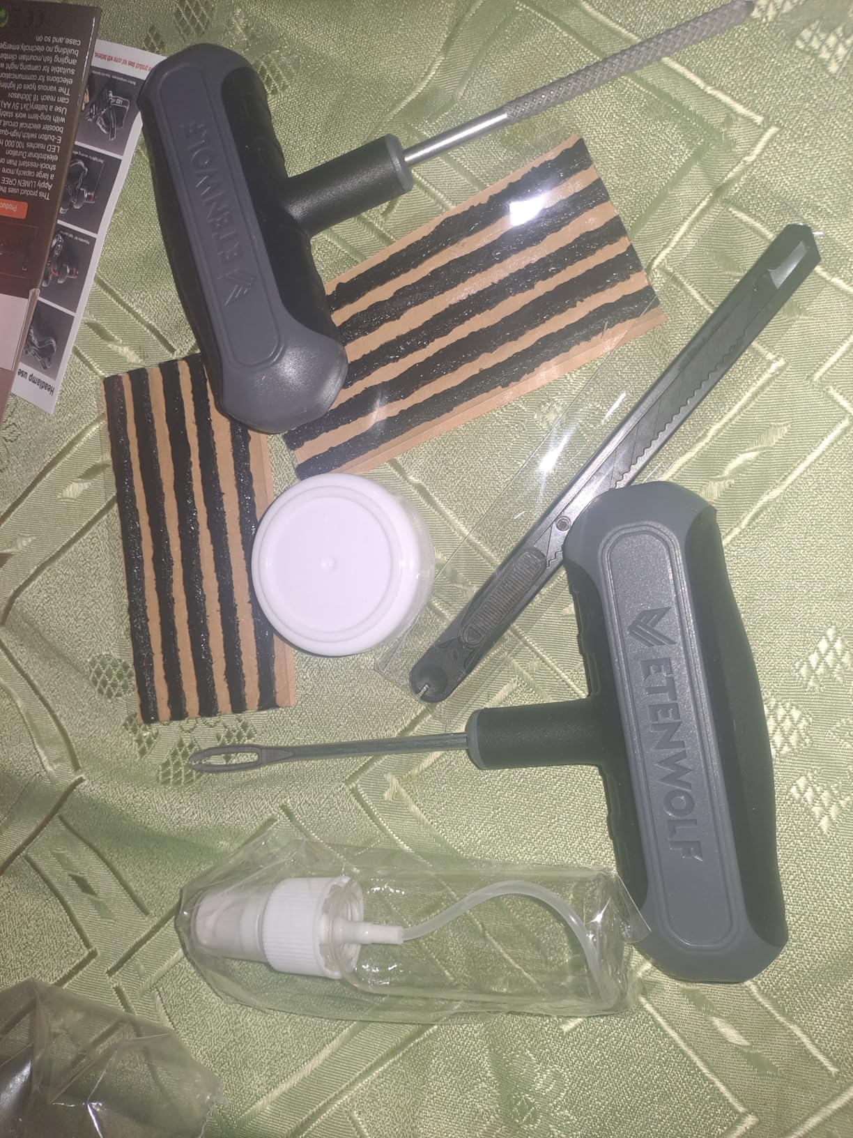 ETENWOLF Flat Tire Repair Kit with Plugs 16 Pcs, Heavy Duty Tire Plug Kit for Car, Motorcycle, ATV, Jeep, Truck, Tractor (Grey) customer photo 2