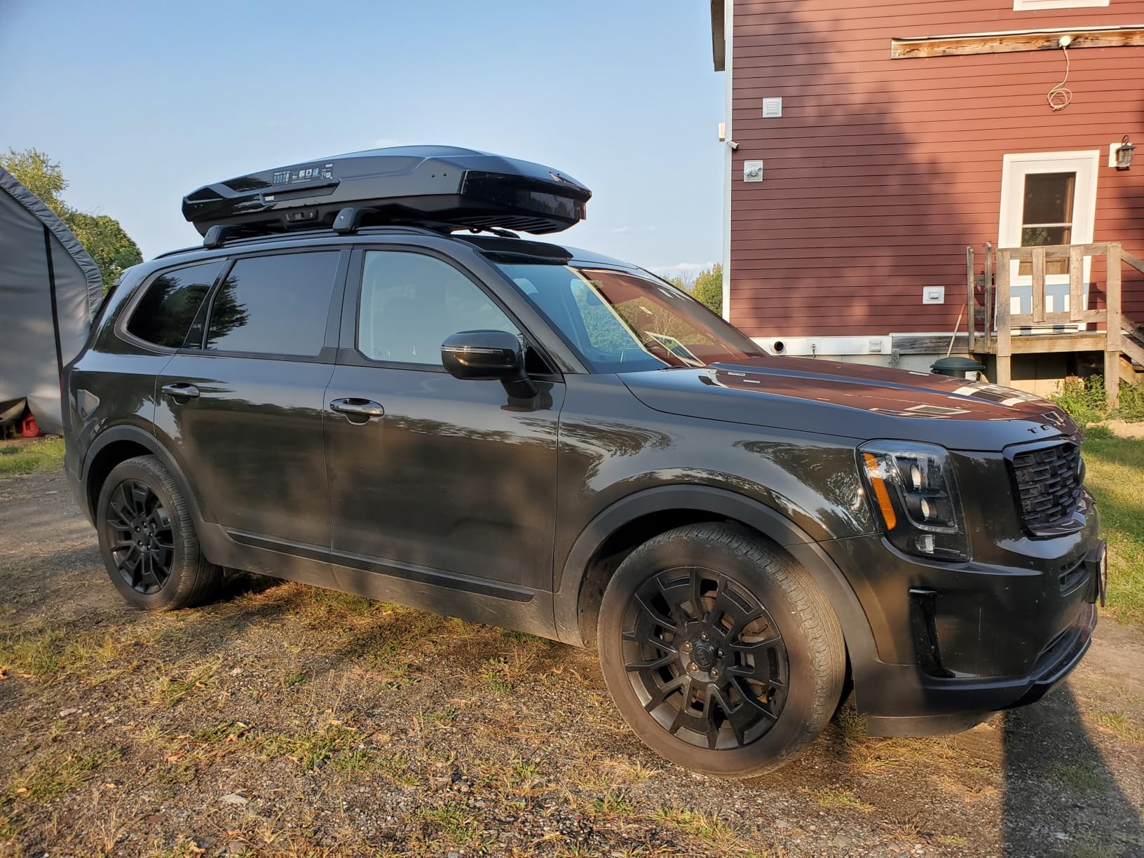 KINGGERI 330lbs Roof Rack Cross Bars Fit for 2019-2023 Hyundai Santa Fe & Santa Fe Hybrid, Lockable Heavy Duty Full Metal Aluminum Roof Rack Cross Bars Cargo Hauler Bag Luggage Kayak Car Accessories customer photo 1