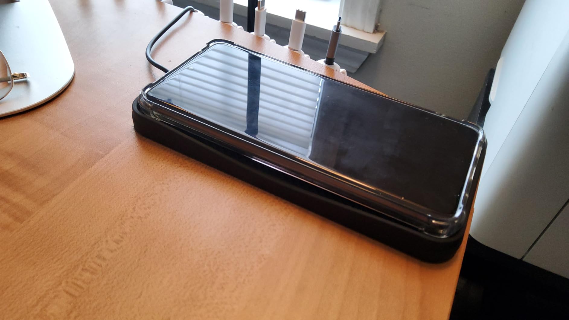 Car Wireless Charger Pad, 15W Fast Wireless Car Charger, Non-Slip Wireless Phone Charger Car Compatible with iPhone 17/16/15/14/13/12, Samsung and LG, Android Phones customer photo 1
