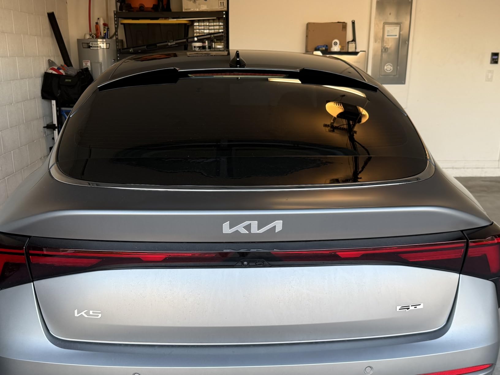 Rear Roof Spoiler Compatible with 2021-2025 KIA K5 LX LXS EX GT GT-Line, Fits for 21-25, Exterior High Kick Tail Deck Lid Wing Lip (Glossy Black) customer photo 1