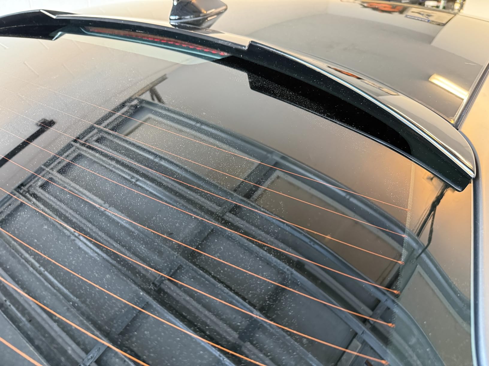 Rear Roof Spoiler Compatible with 2021-2025 KIA K5 LX LXS EX GT GT-Line, Fits for 21-25, Exterior High Kick Tail Deck Lid Wing Lip (Glossy Black) customer photo 2