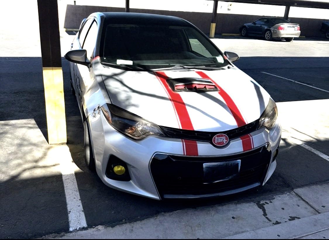 Car Hood Vents, Vehicle Scoop Turbo Bonnet Hood Air Flow Intake Cover, Automotive Exterior Decorative Engine Cooling Intake Vent Trim Accessories, Universal for SUV RV Truck (Black) customer photo 1