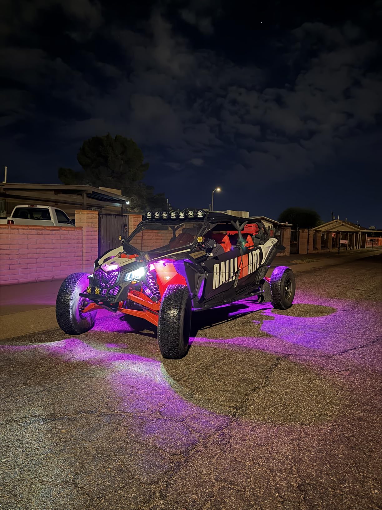 Auxbeam 8 Pods RGB LED Rock Lights w/Brake Mode, Dynamic Color Changing Wheel Well Lights w/Bluetooth APP & Remote Control, Music Voice Sync Underglow Kit for Trucks Boat Waterproof customer photo 1