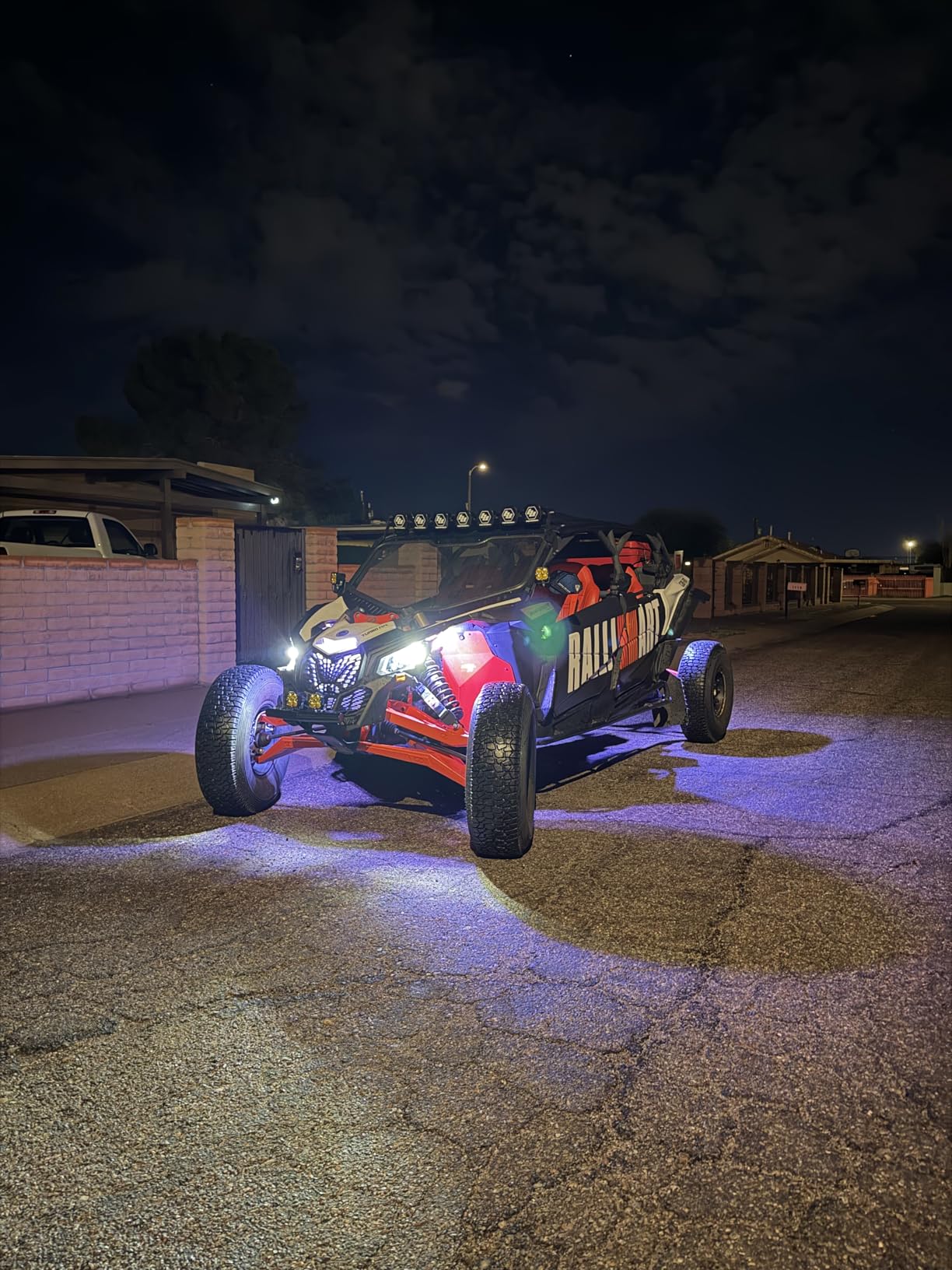 Auxbeam 8 Pods RGB LED Rock Lights w/Brake Mode, Dynamic Color Changing Wheel Well Lights w/Bluetooth APP & Remote Control, Music Voice Sync Underglow Kit for Trucks Boat Waterproof customer photo 2