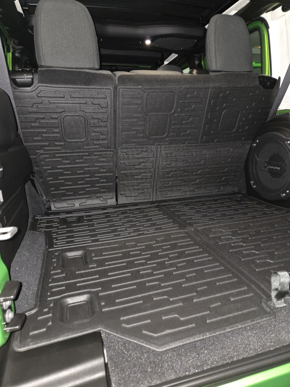 Cargo Liners for 2021-2025 Cadillac Escalade ESV 7 Passenger 3rd Row Trunk Mat with Seat Back Cover Accessories, All Weather Rear Cargo Mat Backrest Protector(Only for ESV Model) customer photo 1