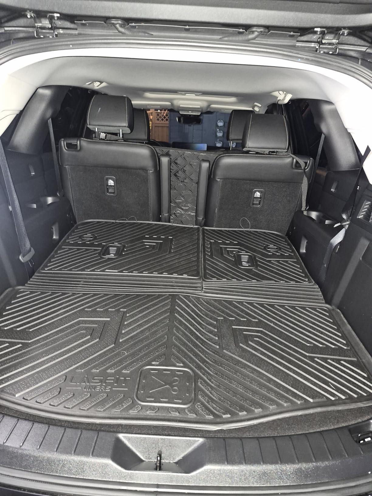 LASFIT Floor Mats&Trunk Mat&Backrest Mat For Lincoln Aviator 2020-2026 (Only Fit 6 seats second row without center Console), TPE Aviator All Weather Floor Liners, 3 Rows&Cargo&Seatback for Aviator mats customer photo 2
