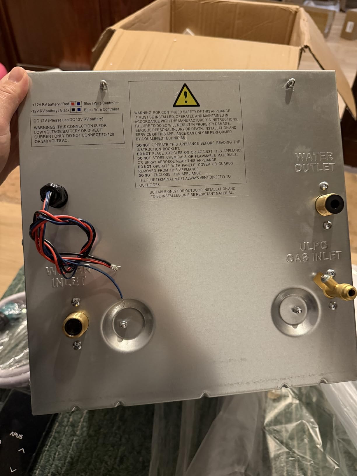 APUS RV Tankless Water Heater, Propane, 68,000 BTU, Black Door, 3.9 GPM customer photo 1