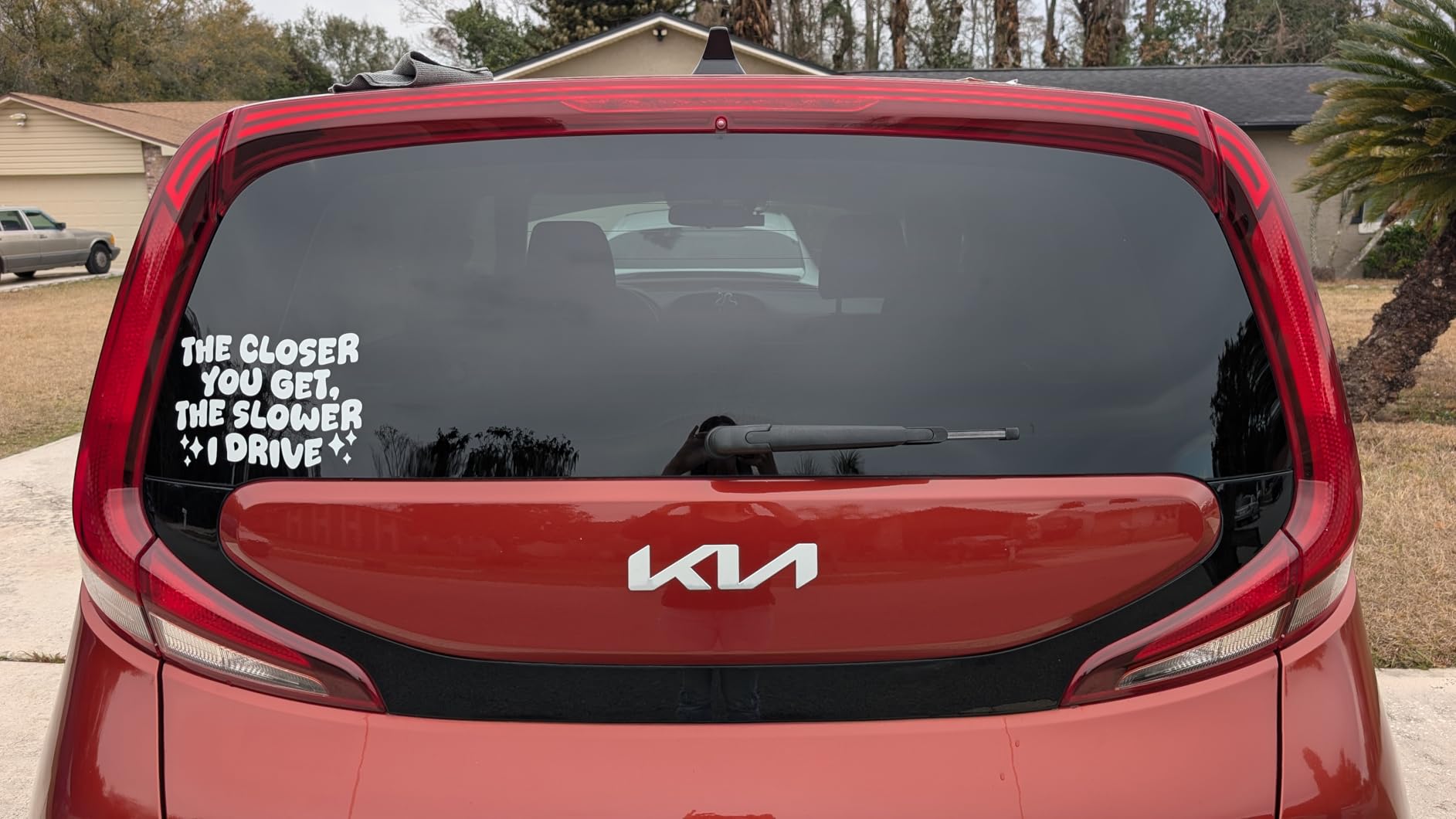 Anxious Drivers Club Sticker - Funny UV DTF Waterproof Decal for Rearview Mirror, Car Window, Laptop customer photo 1