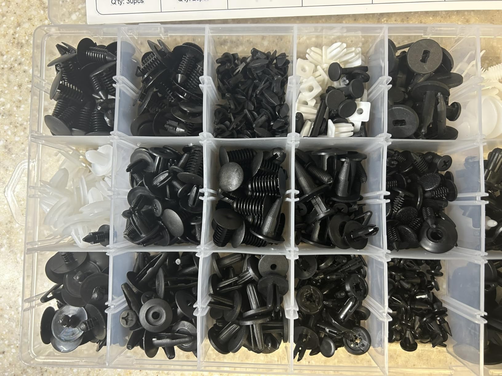 2080Pcs Car Retainer Clips & Fasteners Kit - 33 Universal Sizes Nylon Bumper, Fender Rivets, Door Panel Clips, and Plastic Rivets with 10 Cable Ties and Removal Tool for Toyota, Ford, Benz customer photo 1