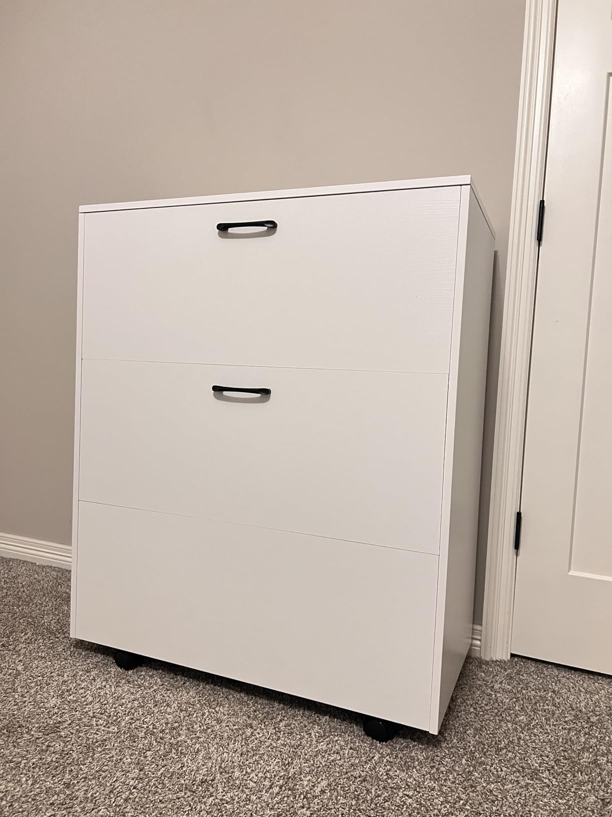KOMFOTT Murphy Bed Cabinet, Rolling Folding Bed into Cabinet with Mattress & Lockable Wheels, Folding Bed Frame for Small Space, Roll Away Pull Out Murphy Bed for Guest Room Office customer photo 1