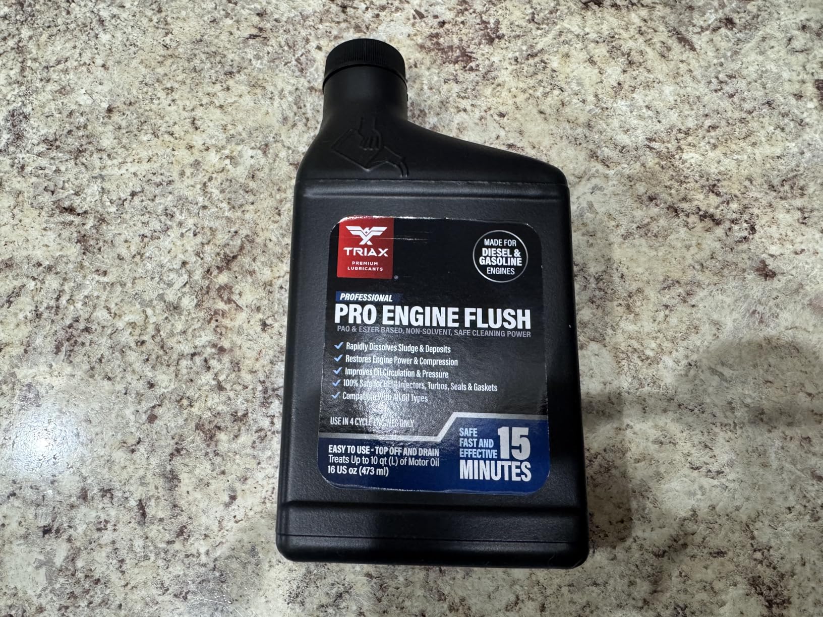 TRIAX Pro Engine Flush Oil-Based Deep Clean Motor Oil Flush Removes Sludge & Carbon | Non-Solvent | Safe for Engine, Seals, Injectors | Professional Shop Grade customer photo 1