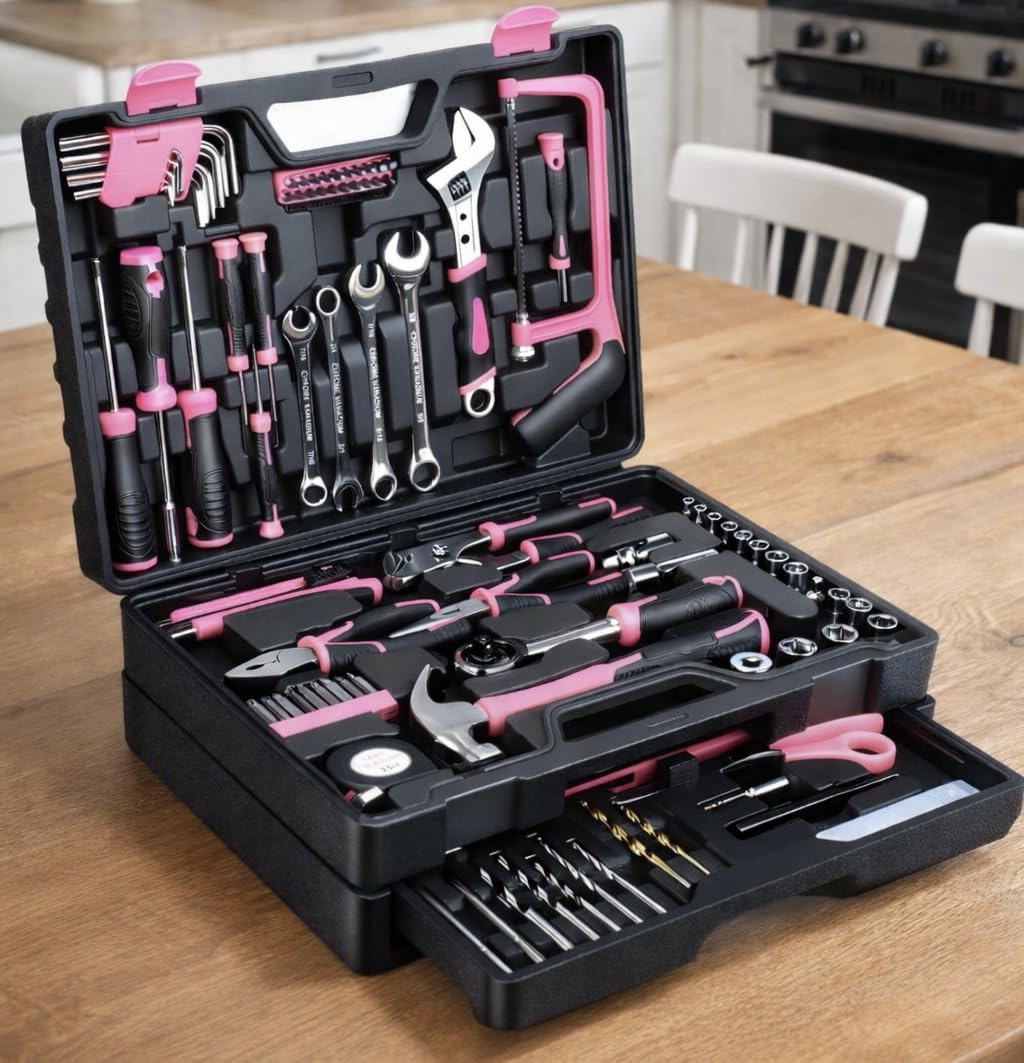 Tool Set- 412 Piece Home Repair/Auto Tool Kit, Storage Organizer with Drawers, Toolbox Storage Case for Women & Men, Perfect for Homeowner, Diyer, Handyman, DIY customer photo 1