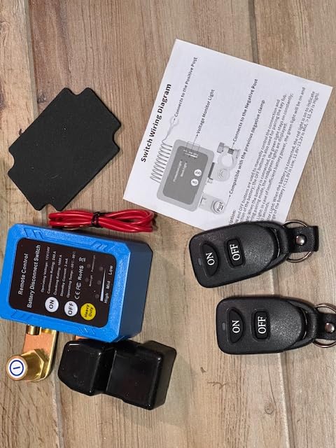 Remote Battery Disconnect Switch 12V, 240A, Kill Switch for Car Prevent Battery Drain, Anti-Theft Battery Cut Off Switch with Protect Cover, Voltage Protection to Prevent Drain for Auto, RV, Truck customer photo 1