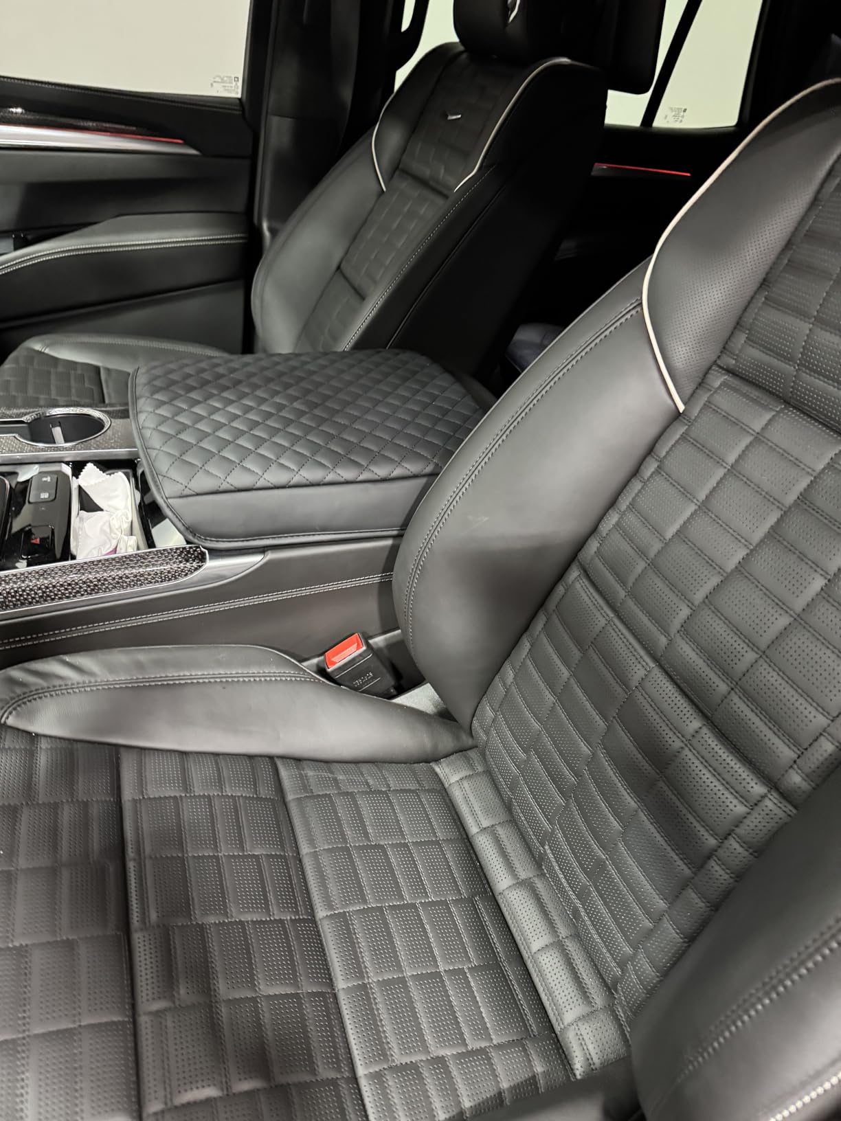 Center Console Cover for Cadillac Escalade 2021 2022 2023 2024 2025 2026 - Premium PU Leather Armrest Pad with Extra Padding, Scratch-Resistant & Stylish for Escalade Interior Accessory customer photo 1