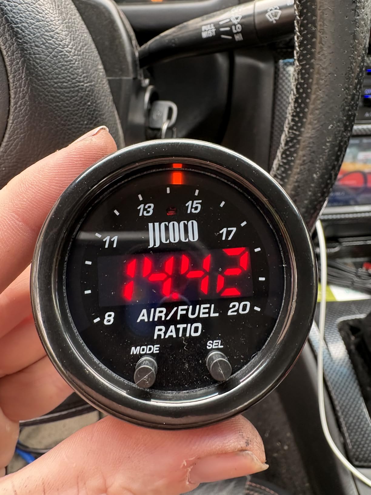 Wideband UEGO Air/Fuel Ratio AFR Gauge Kit 0-5V Analog Output with LSU 4.9 O2 Sensor Digital LED Display AFR/Lambda Controller Gauges 52mm customer photo 1