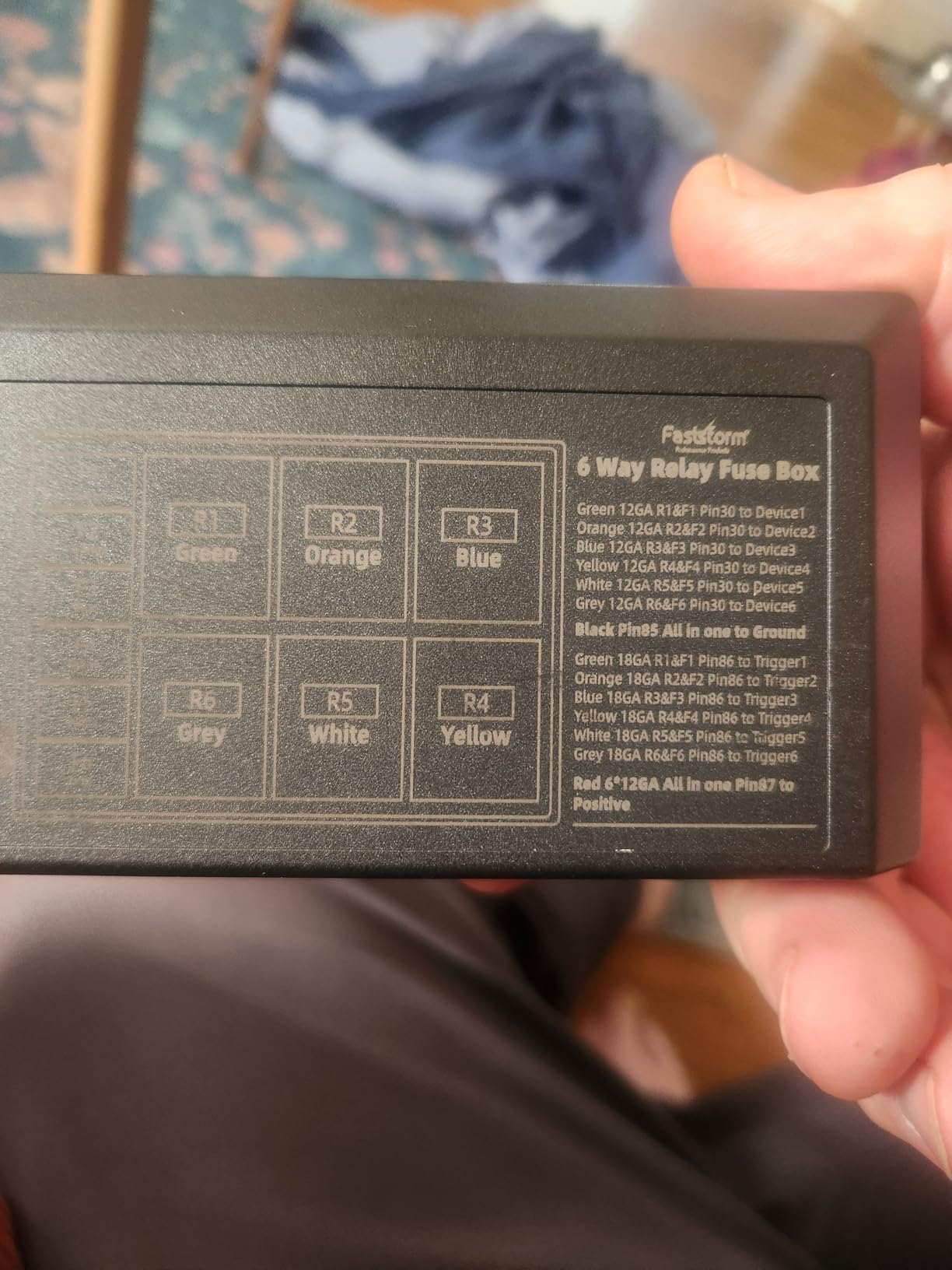 Fuse Relay Box, Relay Block Box Built-in Diodes 6 Way 12 AWG Pre-Wired Waterproof Relay Panel with Relays and Terminals, ATC/ATO Fuses Automotive Relay Box 12V for Automotive Car Marine Boat customer photo 2