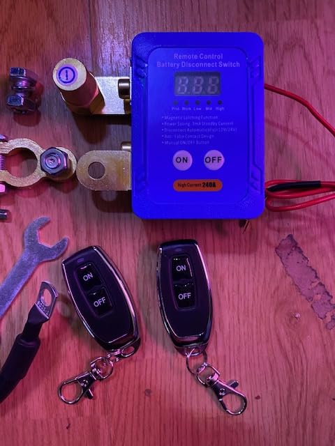Remote Battery Disconnect Switch LED Display, 12V/24V 240A Heavy-Duty Battery Kill Switch, Anti-Theft Vehicle Battery Cut Off Switch with Remote Control & All Accessories, for Car, Truck, RV, ATV customer photo 2