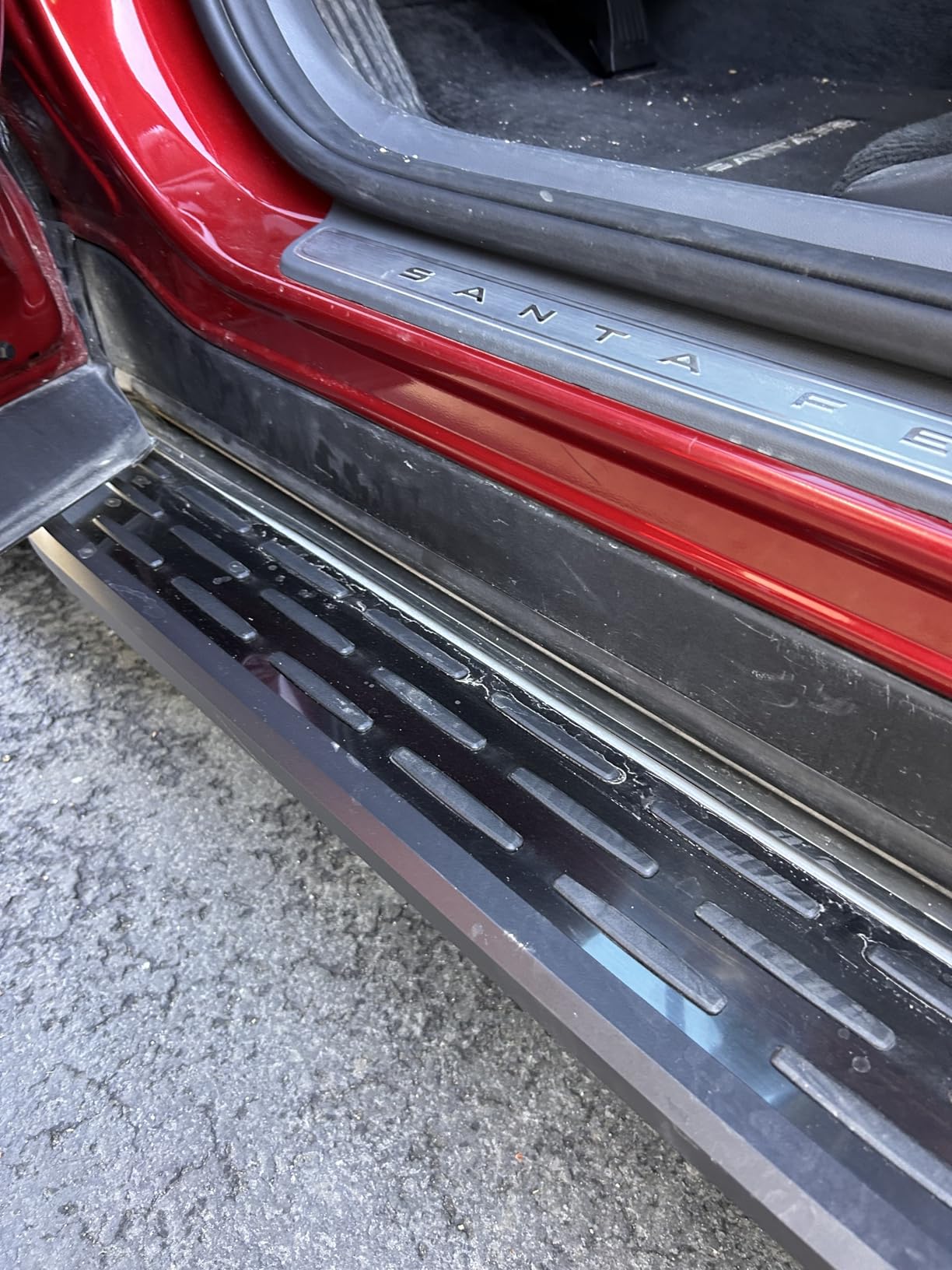 2Pcs Aluminum Running Boards Side Steps fits for Hyundai Santa Fe 2024 2025 2026 Textured Anti-Slip Surface Direct Bolt-On Installation 400lbs Capacity customer photo 2