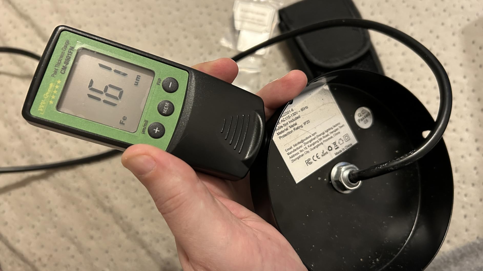 Paint Thickness Gauge CM-8801FN for Cars - Digital Coating Thickness Meter, Auto Fe/NFe Detection, 1 μm Resolution, 0-1250 μm (0-49 mils), ±(3%+2 μm) Accuracy, Automotive Inspection Tool customer photo 2