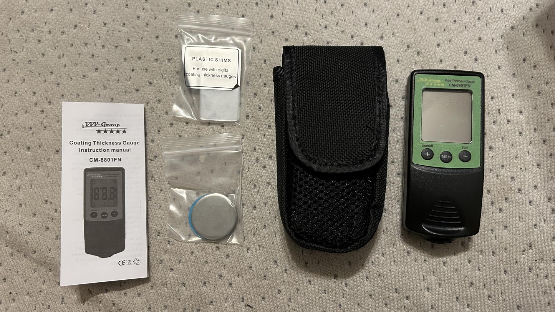 Paint Thickness Gauge CM-8801FN for Cars - Digital Coating Thickness Meter, Auto Fe/NFe Detection, 1 μm Resolution, 0-1250 μm (0-49 mils), ±(3%+2 μm) Accuracy, Automotive Inspection Tool customer photo 3