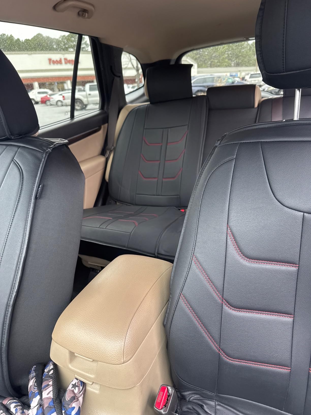 TTX LIGHTING Car Seat Covers fit for Nissan Pathfinder 2011-2026 Full Set: Premium Leather Automotive Seat Cover with Airbag Compatible Waterproof (5 Seats, Black) customer photo 1