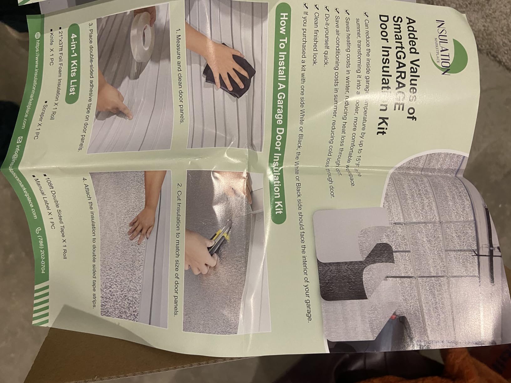 SmartGARAGE - Reflective Garage Door Insulation Kit (Black) customer photo 1