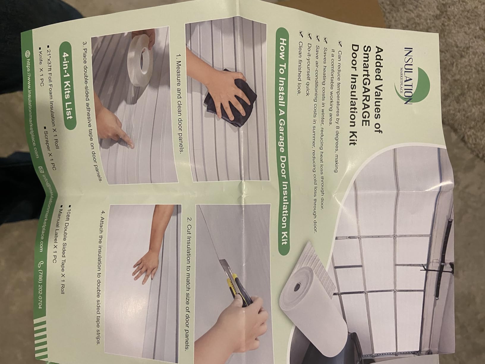 SmartGARAGE - Reflective Garage Door Insulation Kit (Black) customer photo 2