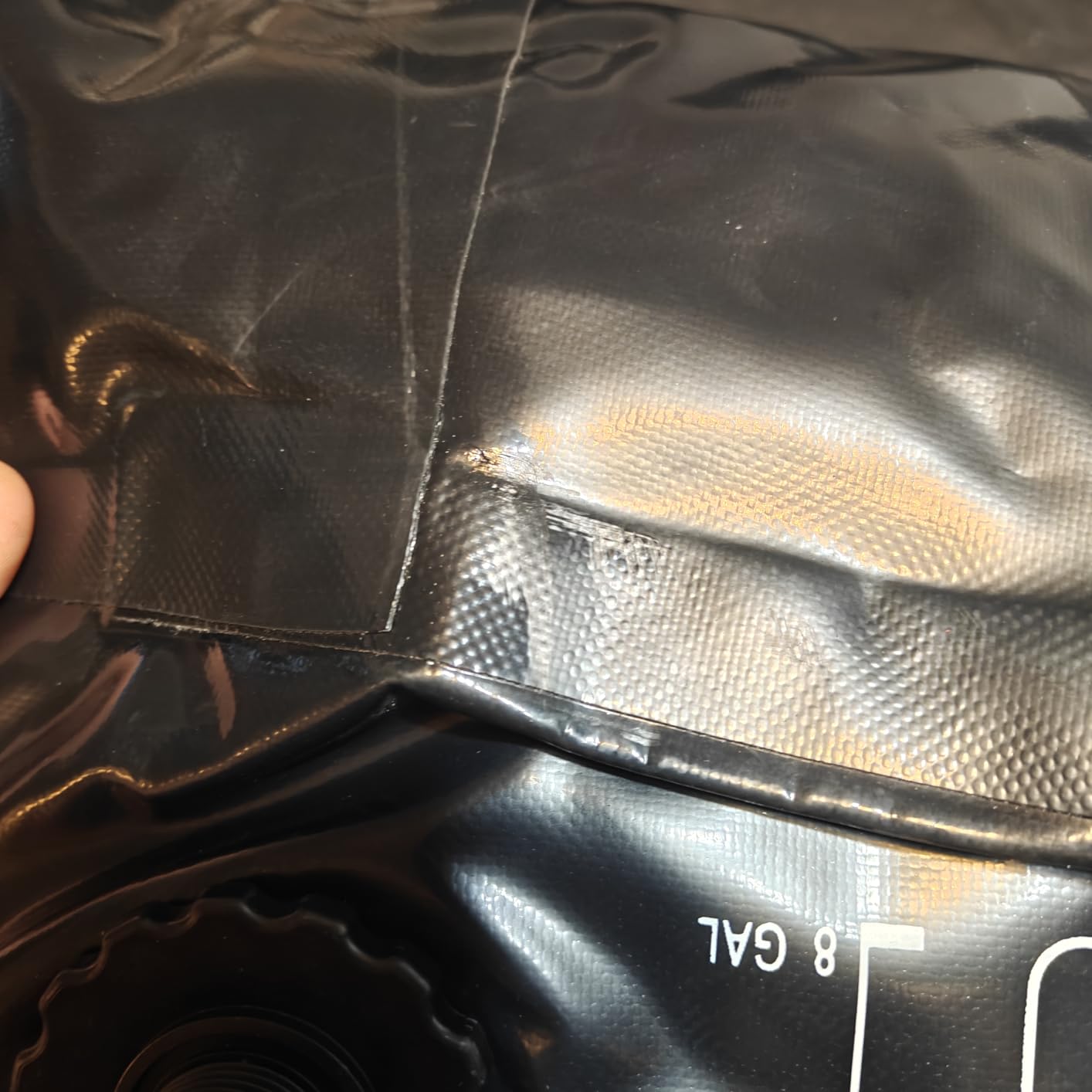 Nilight 246Gal/1000L Water Storage Bladder, RV Potable Water Bladder Tank Camping 1000D PVC Foldable Collapsible Storage Containers for Truck Bed Carrier Garden Irrigation Emergency Water Use, Black customer photo 2