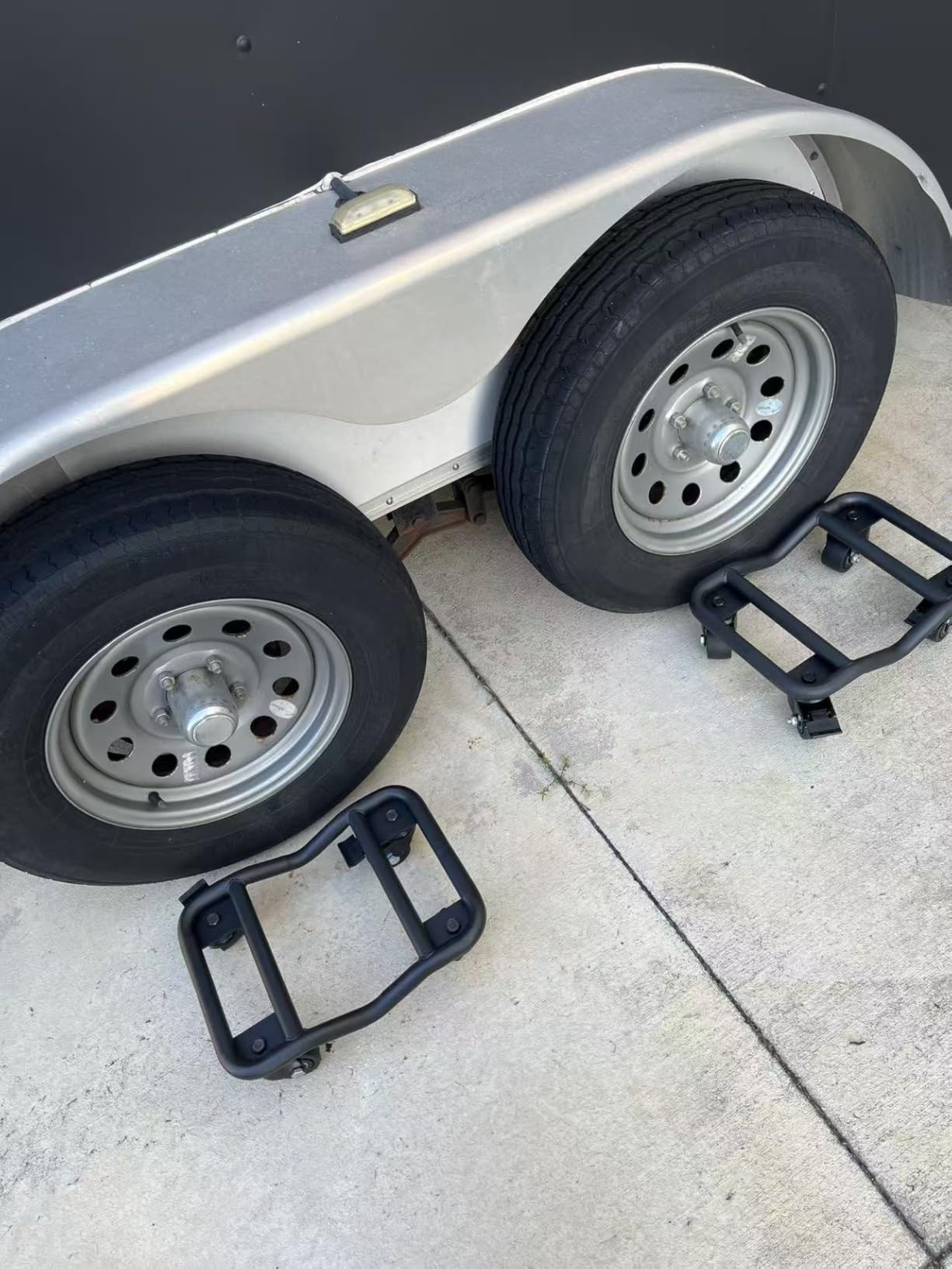 Car Dolly Set of 4, 9000 LBS Capacity Universal Vehicle Moving Dolly for Cars, SUVs, Motorcycles & Boats, Low-Profile Wheel Skates customer photo 1