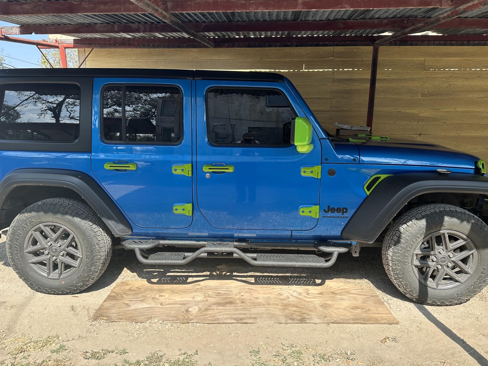 Three Raised Steps Running Boards (Wheel to Wheel Side Steps) Compatible with 2021-2026 Ford Bronco 4 Doors, Bed Access Nerf Bars, Bolt-on Rock Sliders Rail customer photo 2