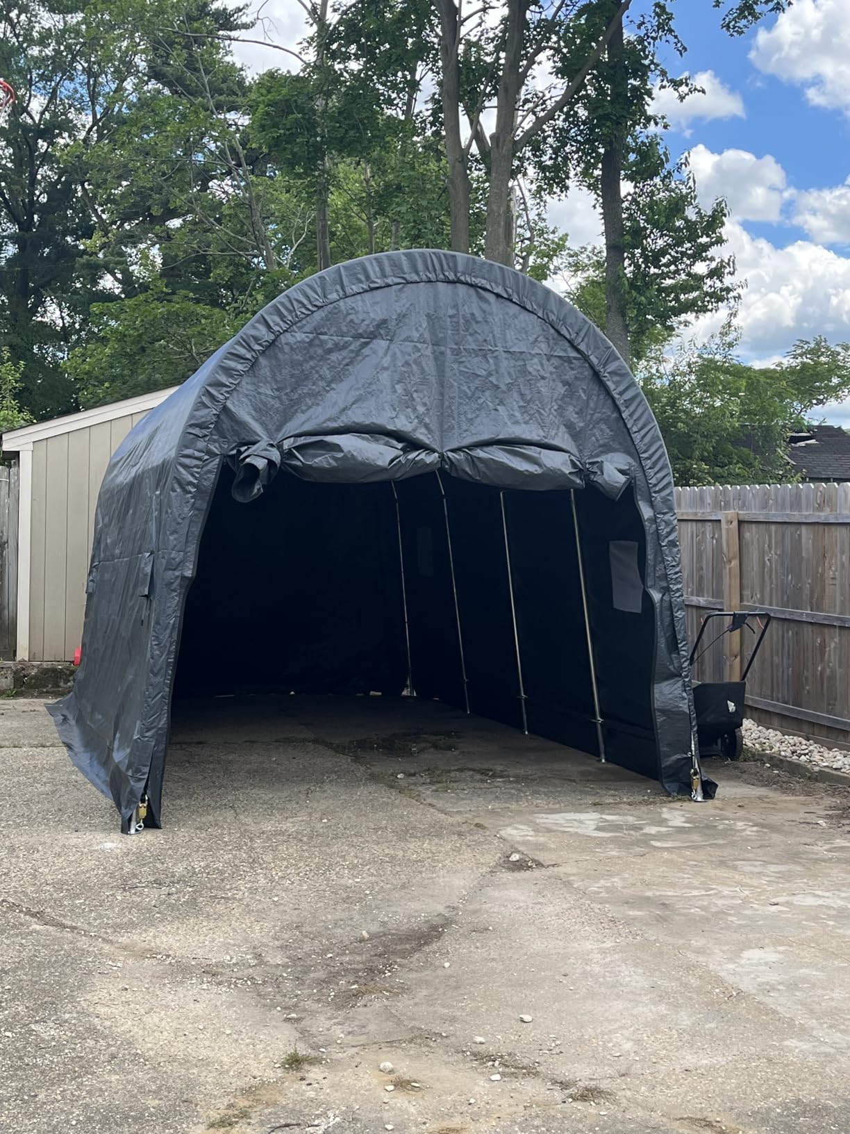 COBIZI Carport Canopy 12x20 Heavy Duty Portable Garage, All-Season Portable Car Ports & Outdoor Storage Shed, Galvanized Frame Vehicle Shelter with Removable Doors and Vents customer photo 2