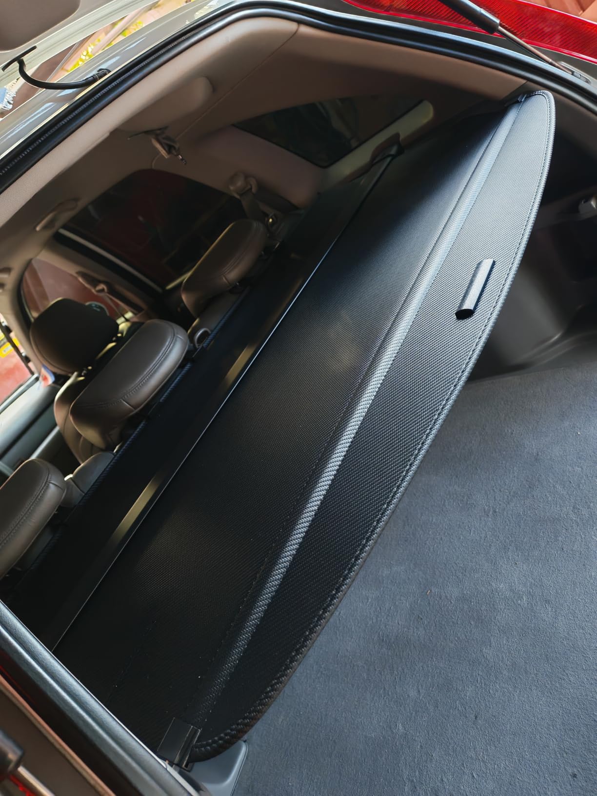 MIALUTY Cargo Cover for 2016-2020 Kia Sorento Retractable Trunk Cover Sorento Accessories Anti-Peeping Anti-Theft Privacy Screen, Trunk Luggage Shield Shade Carbon Fiber Texture customer photo 1