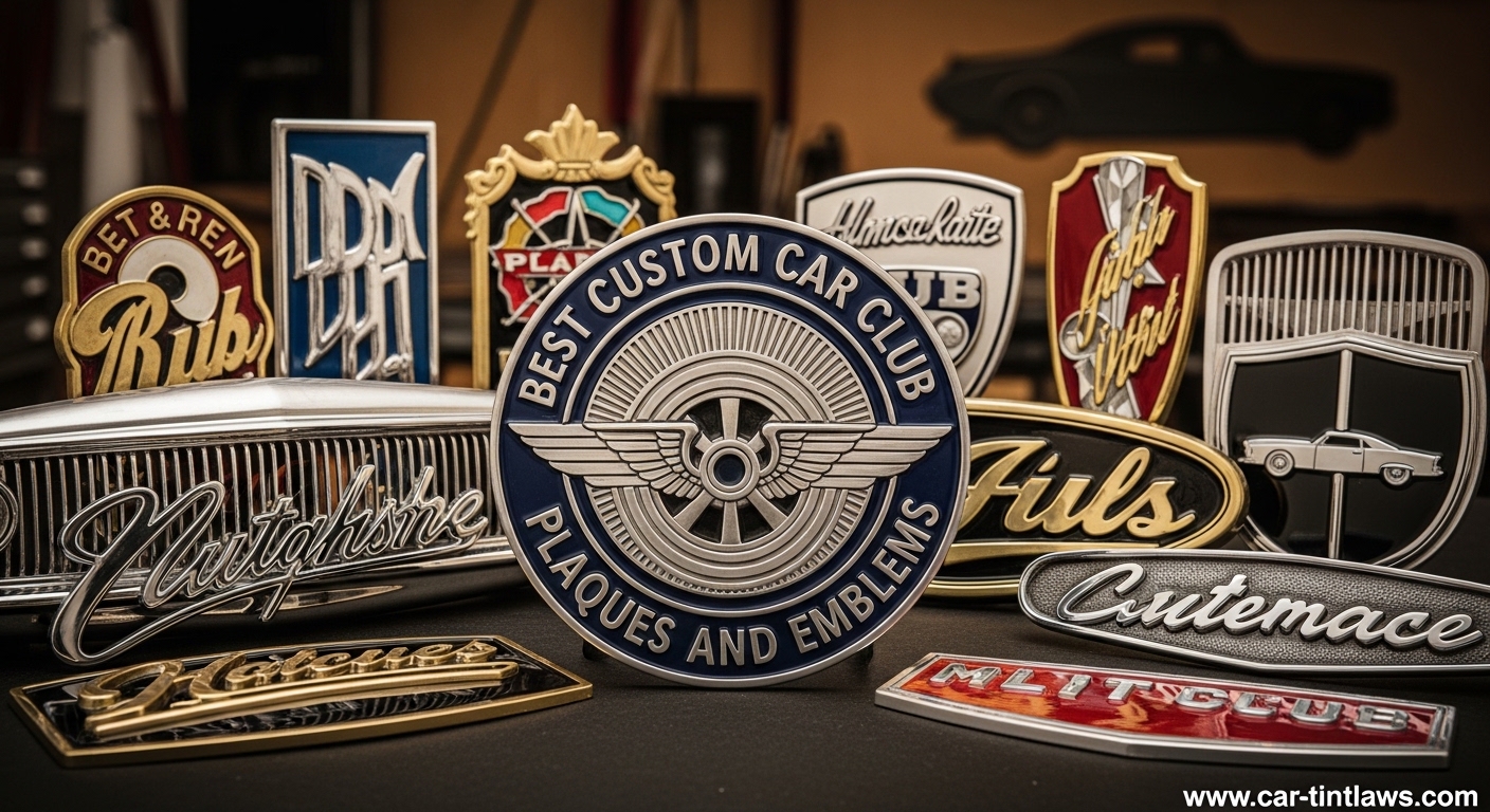 Best Custom Car Club Plaques and Emblems