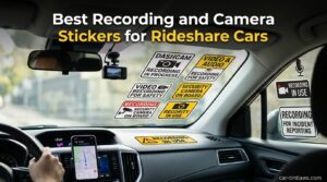 Best Recording and Camera Stickers for Rideshare Cars