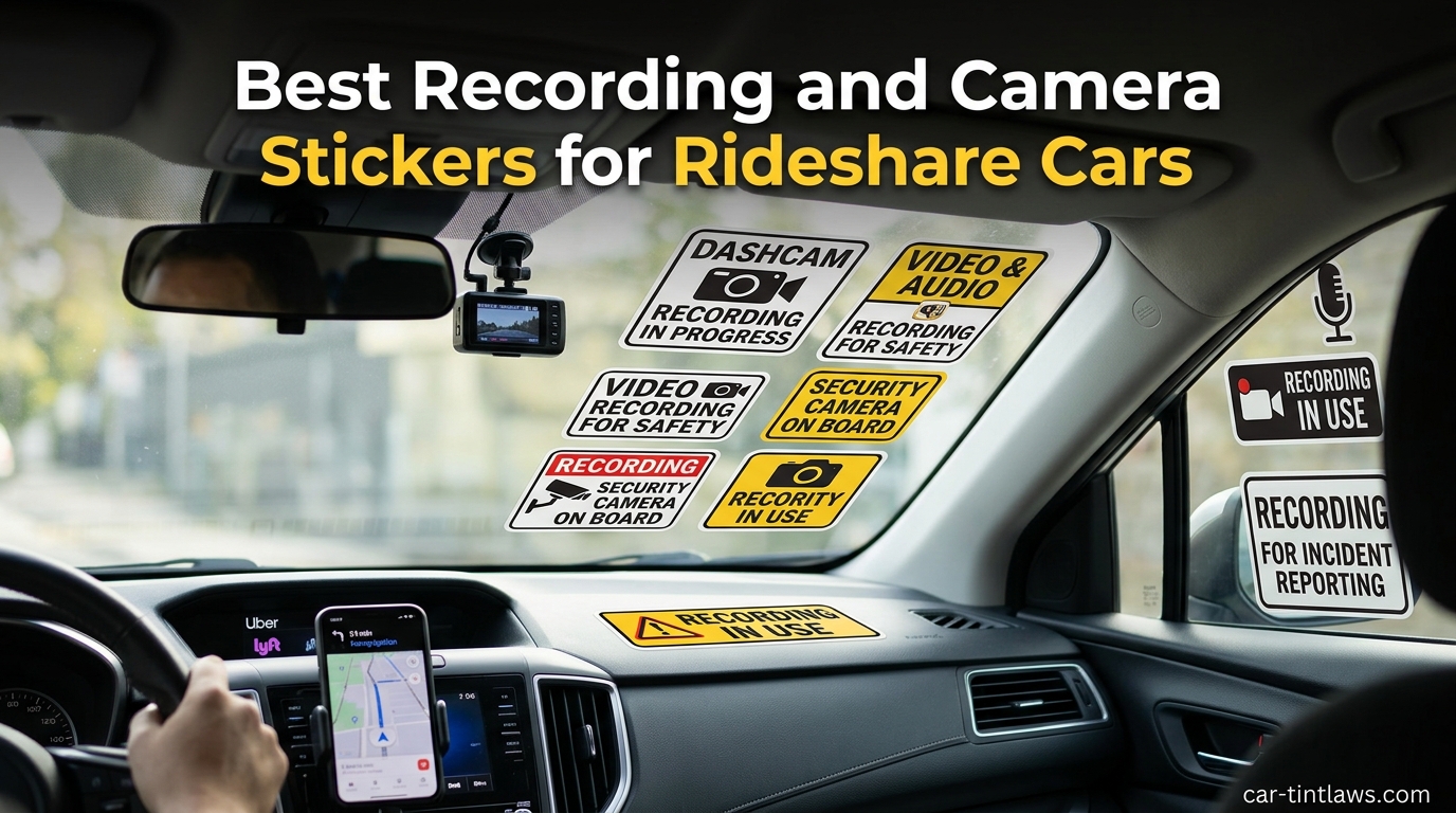 Best Recording and Camera Stickers for Rideshare Cars