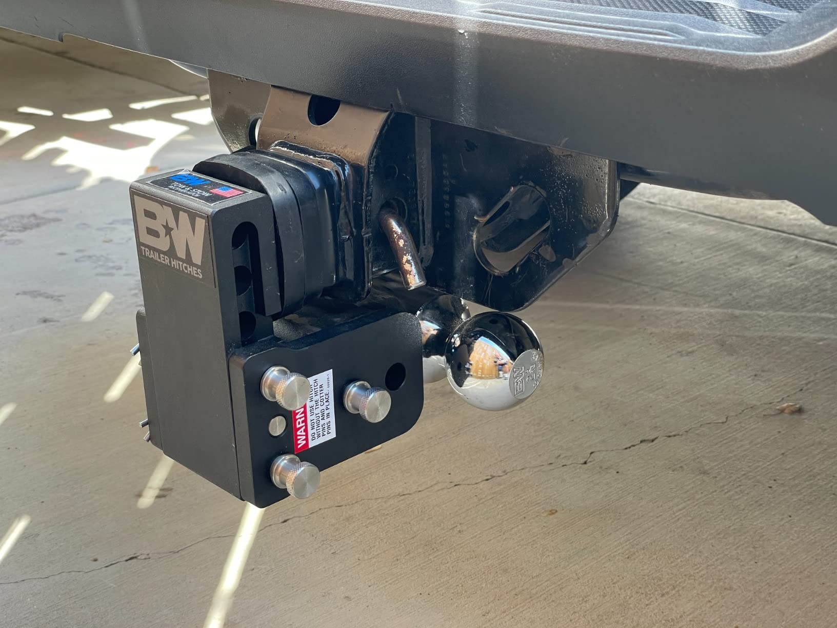 B&W Trailer Hitches Tow & Stow Adjustable Trailer Hitch Ball Mount - Fits 2